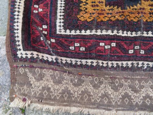 ANTIQUE BALUCH CAMEL GROUND PRAYER RUG BALUCH TRIBES OF HERAT 2ND HALF 19TH CENTURY138CM X 84CM - ADDITIONAL PHOTO 7