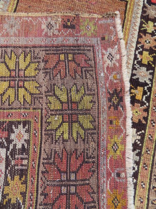 ANTIQUE TURKISH MILAS MELAS PRAYER RUG STAR BORDER WEST ANATOLIALATE 19TH CENTURY 165CM X 104CM - ADDITIONAL PHOTO 13