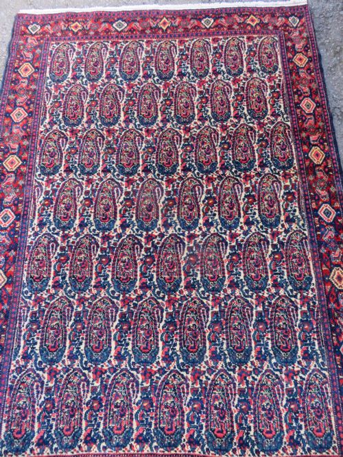 FINE ANTIQUE MALAYER RUG BOTEH BIRD DESIGN WEST PERSIA 201CM X 141CM - ADDITIONAL PHOTO 3