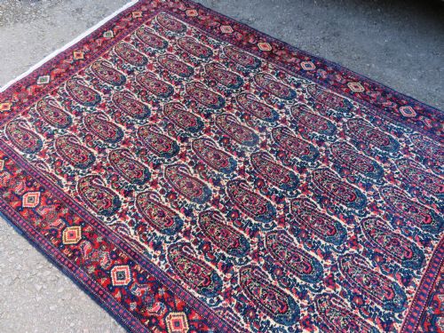 FINE ANTIQUE MALAYER RUG BOTEH BIRD DESIGN WEST PERSIA 201CM X 141CM - ADDITIONAL PHOTO 13