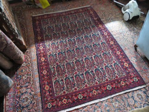 FINE ANTIQUE MALAYER RUG BOTEH BIRD DESIGN WEST PERSIA 201CM X 141CM - ADDITIONAL PHOTO 22