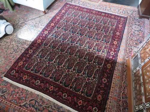 FINE ANTIQUE MALAYER RUG BOTEH BIRD DESIGN WEST PERSIA 201CM X 141CM - ADDITIONAL PHOTO 23