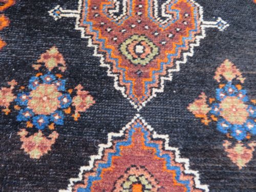 ANTIQUE KURDISH NARROW RUNNER RUG BIRDS PERCHED ON TREES NORTH WEST PERSIA 340CM X 89CM - ADDITIONAL PHOTO 22