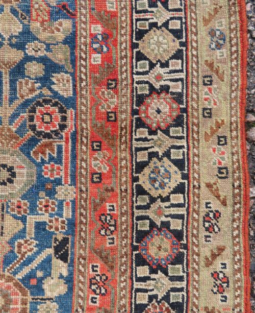 RARE ANTIQUE QASHQAI MILLEFLEURS CARPET LARGE RUG 260CM X 148CM - ADDITIONAL PHOTO 8