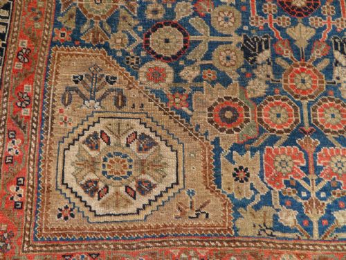 RARE ANTIQUE QASHQAI MILLEFLEURS CARPET LARGE RUG 260CM X 148CM - ADDITIONAL PHOTO 17