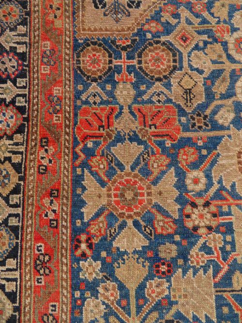 RARE ANTIQUE QASHQAI MILLEFLEURS CARPET LARGE RUG 260CM X 148CM - ADDITIONAL PHOTO 18