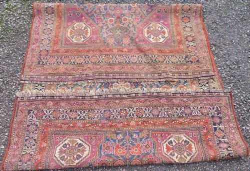 RARE ANTIQUE QASHQAI MILLEFLEURS CARPET LARGE RUG 260CM X 148CM - ADDITIONAL PHOTO 20