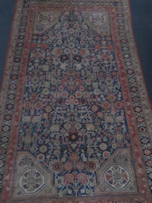 RARE ANTIQUE QASHQAI MILLEFLEURS CARPET LARGE RUG 260CM X 148CM - ADDITIONAL PHOTO 26
