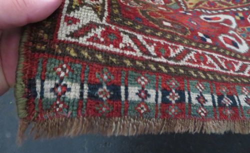 ANOTHER SCARCE DESIGN EARLIER ANTIQUE KHAMSEH RUG CIRCA 1870S 264CM X 160CM - ADDITIONAL PHOTO 6