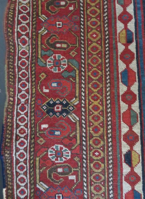 ANOTHER SCARCE DESIGN EARLIER ANTIQUE KHAMSEH RUG CIRCA 1870S 264CM X 160CM - ADDITIONAL PHOTO 19