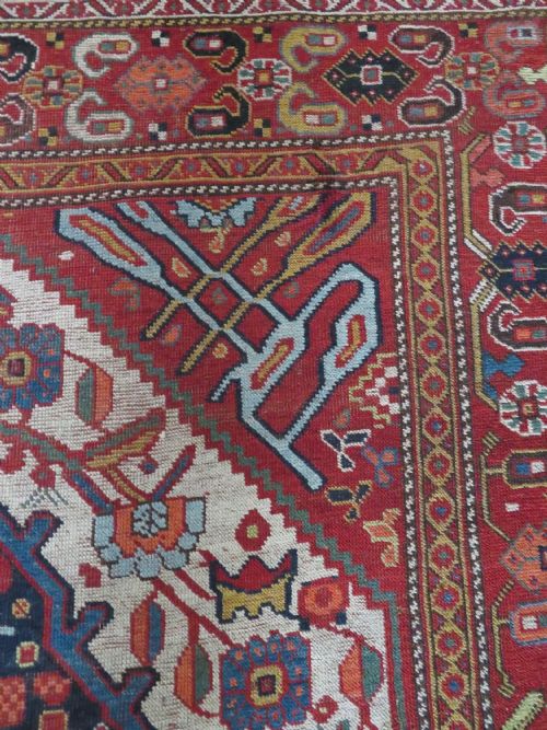 ANOTHER SCARCE DESIGN EARLIER ANTIQUE KHAMSEH RUG CIRCA 1870S 264CM X 160CM - ADDITIONAL PHOTO 10
