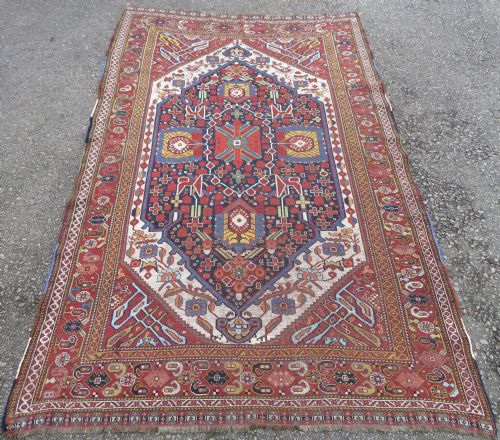 ANOTHER SCARCE DESIGN EARLIER ANTIQUE KHAMSEH RUG CIRCA 1870S 264CM X 160CM - ADDITIONAL PHOTO 24