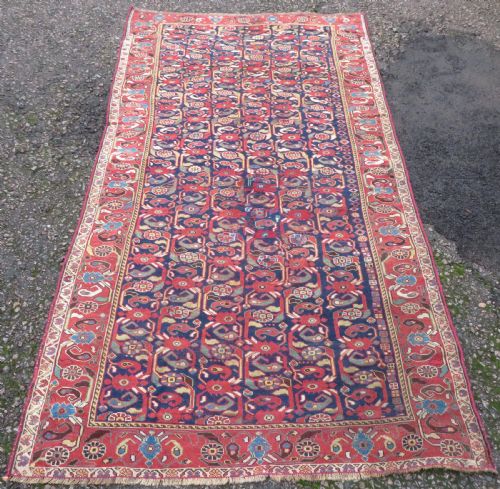 INTERIOR DESIGNEARLY ANTIQUE KHAMSEH RUG CIRCA 1880 274CM X 142CM - ADDITIONAL PHOTO 1
