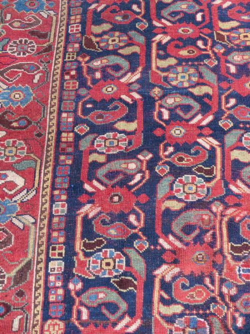INTERIOR DESIGNEARLY ANTIQUE KHAMSEH RUG CIRCA 1880 274CM X 142CM - ADDITIONAL PHOTO 9