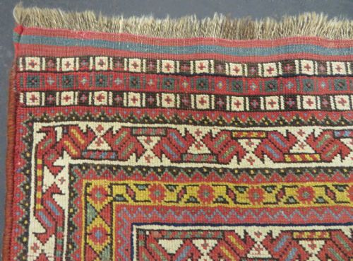 ONE OF A KIND ANTIQUE KHAMSEH TRIBAL RUG 214CM X 135CM - ADDITIONAL PHOTO 6