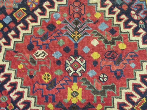 ONE OF A KIND ANTIQUE KHAMSEH TRIBAL RUG 214CM X 135CM - ADDITIONAL PHOTO 8
