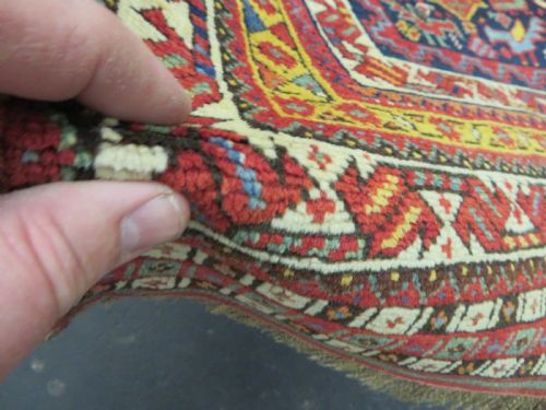 ONE OF A KIND ANTIQUE KHAMSEH TRIBAL RUG 214CM X 135CM - ADDITIONAL PHOTO 11