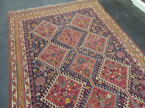 ONE OF A KIND ANTIQUE KHAMSEH TRIBAL RUG 214CM X 135CM - ADDITIONAL PHOTO 16