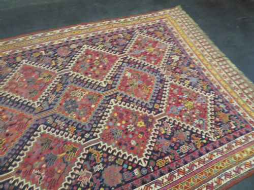 ONE OF A KIND ANTIQUE KHAMSEH TRIBAL RUG 214CM X 135CM - ADDITIONAL PHOTO 17