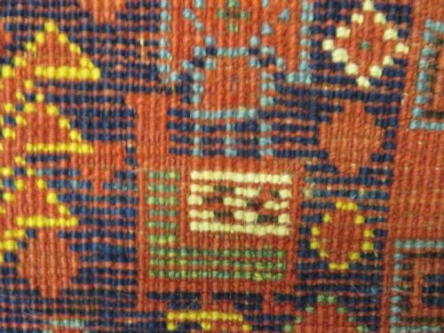 ONE OF A KIND ANTIQUE KHAMSEH TRIBAL RUG 214CM X 135CM - ADDITIONAL PHOTO 21