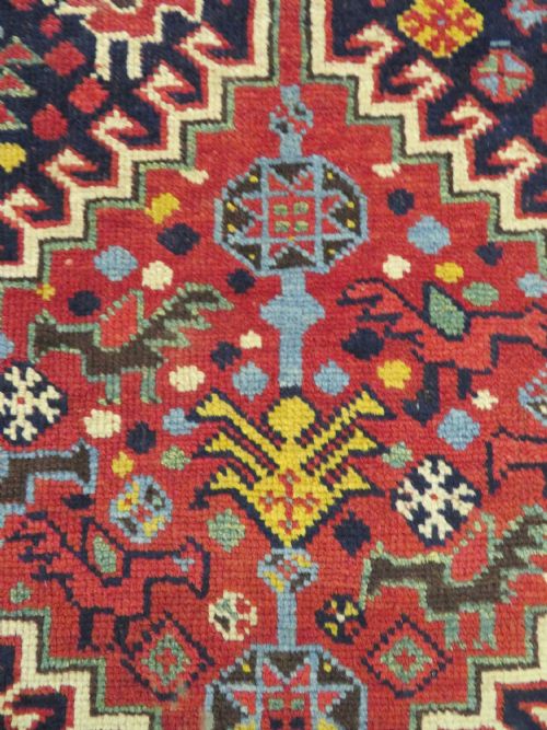 ONE OF A KIND ANTIQUE KHAMSEH TRIBAL RUG 214CM X 135CM - ADDITIONAL PHOTO 15