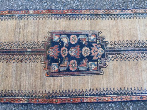 ANTIQUE KURDISH NARROW RUNNER LONG RUG NORTH WEST PERSIA 262CM X 69CM - ADDITIONAL PHOTO 2