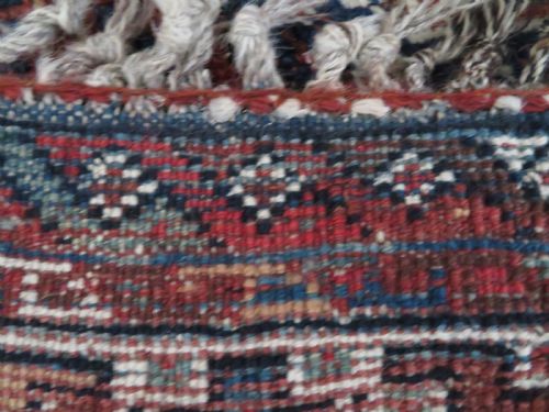 ANTIQUE KHAMSEH TRIBAL MAIN CARPETLARGE SIZED RUG VIBRANT COLOURSPECKING CHICKENSBIRDS ANIMALS 277CM X 184CM - ADDITIONAL PHOTO 16