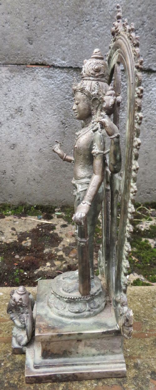 A SILVER AND COPPER ALLOY FIGURE OF VISHNU JAVA12TH13TH CENTURY - ADDITIONAL PHOTO 10