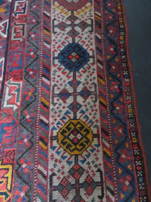 LARGE ANTIQUE QASHQAI MAIN CARPET LARGE RUG SHEKARLU BORDERFILLED WITH TRIBAL MOTIFS PEACOCKS 308CM X 188CM - ADDITIONAL PHOTO 19