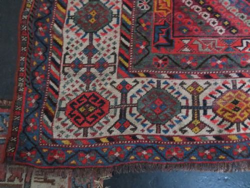 LARGE ANTIQUE QASHQAI MAIN CARPET LARGE RUG SHEKARLU BORDERFILLED WITH TRIBAL MOTIFS PEACOCKS 308CM X 188CM - ADDITIONAL PHOTO 22