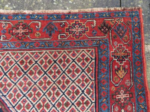 ANTIQUE KHAMSEH TRIBAL MAIN CARPETRARE TRIBAL KHAN FIGURES CIRCA 1870 288CM X 165CM - ADDITIONAL PHOTO 10
