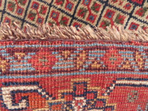 ANTIQUE KHAMSEH TRIBAL MAIN CARPETRARE TRIBAL KHAN FIGURES CIRCA 1870 288CM X 165CM - ADDITIONAL PHOTO 16