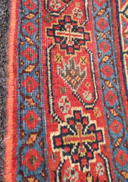 ANTIQUE KHAMSEH TRIBAL MAIN CARPETRARE TRIBAL KHAN FIGURES CIRCA 1870 288CM X 165CM - ADDITIONAL PHOTO 17