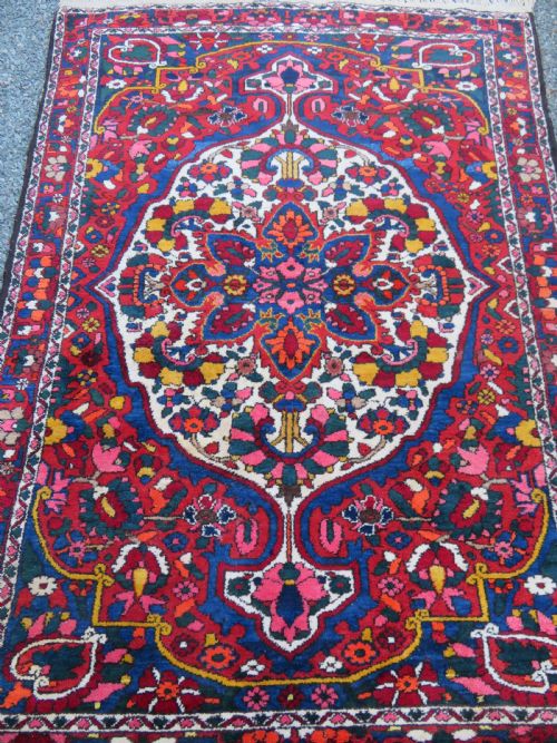 ANTIQUE BAKHTIARI KURDISH VILLAGE RUG THE CHAHAR MAHAL VALLEY REGION WEST PERSIA 224CM X 160CM - ADDITIONAL PHOTO 2