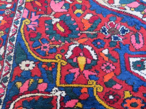 ANTIQUE BAKHTIARI KURDISH VILLAGE RUG THE CHAHAR MAHAL VALLEY REGION WEST PERSIA 224CM X 160CM - ADDITIONAL PHOTO 7