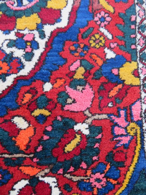 ANTIQUE BAKHTIARI KURDISH VILLAGE RUG THE CHAHAR MAHAL VALLEY REGION WEST PERSIA 224CM X 160CM - ADDITIONAL PHOTO 11