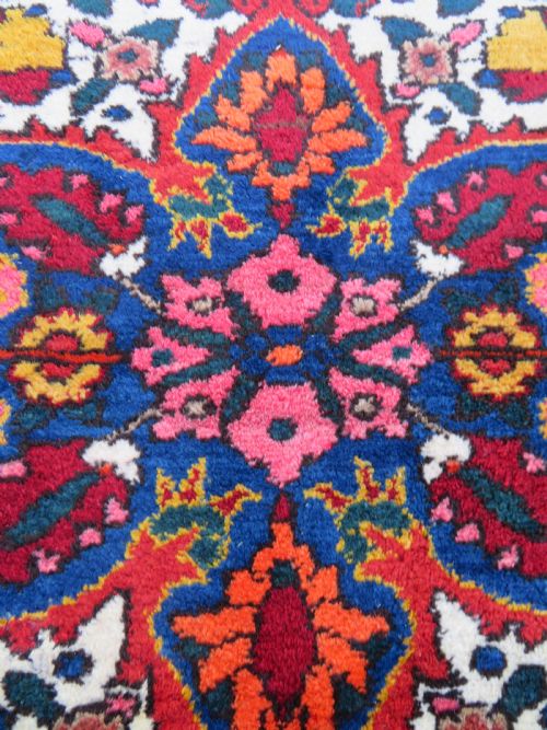 ANTIQUE BAKHTIARI KURDISH VILLAGE RUG THE CHAHAR MAHAL VALLEY REGION WEST PERSIA 224CM X 160CM - ADDITIONAL PHOTO 12