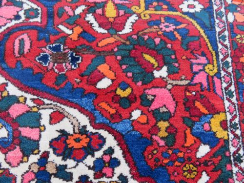 ANTIQUE BAKHTIARI KURDISH VILLAGE RUG THE CHAHAR MAHAL VALLEY REGION WEST PERSIA 224CM X 160CM - ADDITIONAL PHOTO 13