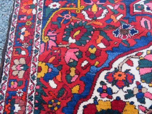 ANTIQUE BAKHTIARI KURDISH VILLAGE RUG THE CHAHAR MAHAL VALLEY REGION WEST PERSIA 224CM X 160CM - ADDITIONAL PHOTO 14