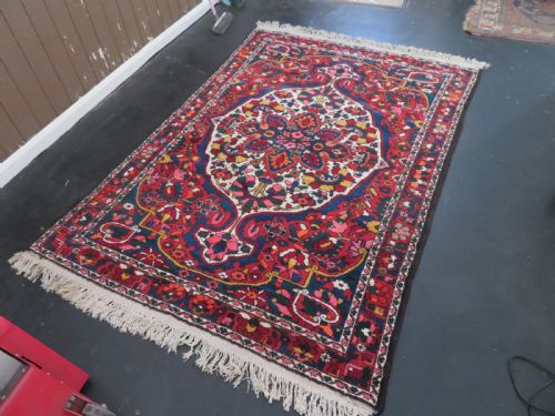 ANTIQUE BAKHTIARI KURDISH VILLAGE RUG THE CHAHAR MAHAL VALLEY REGION WEST PERSIA 224CM X 160CM - ADDITIONAL PHOTO 22