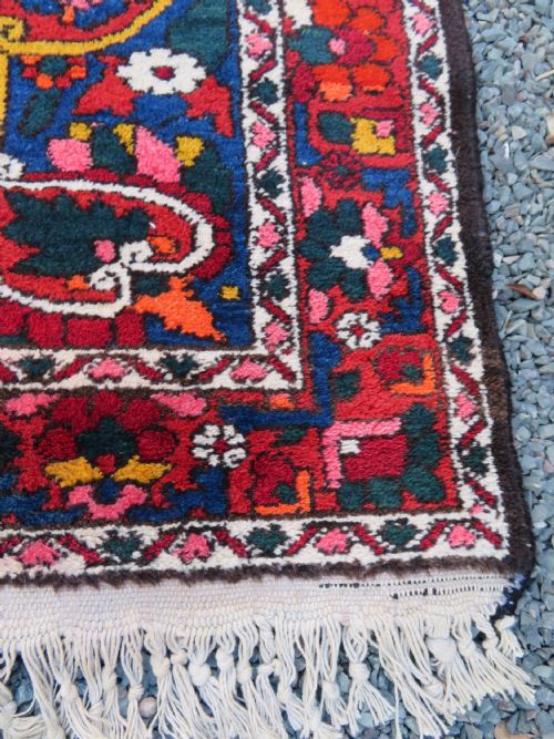 ANTIQUE BAKHTIARI KURDISH VILLAGE RUG THE CHAHAR MAHAL VALLEY REGION WEST PERSIA 224CM X 160CM - ADDITIONAL PHOTO 6