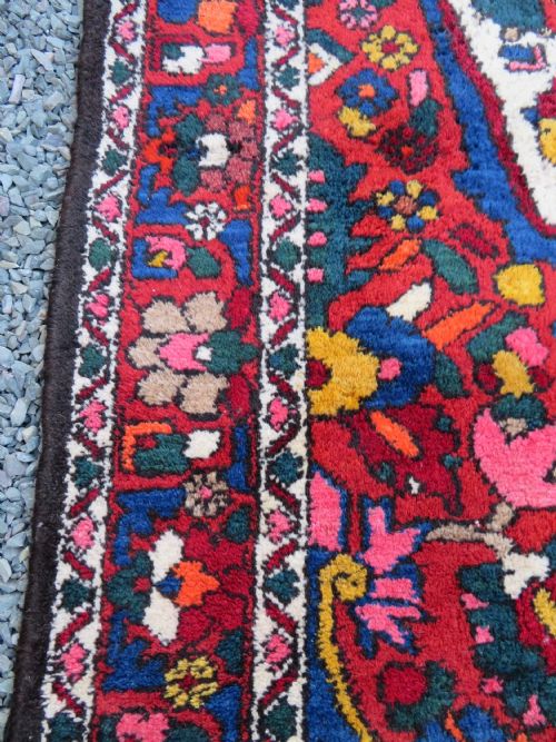 ANTIQUE BAKHTIARI KURDISH VILLAGE RUG THE CHAHAR MAHAL VALLEY REGION WEST PERSIA 224CM X 160CM - ADDITIONAL PHOTO 8