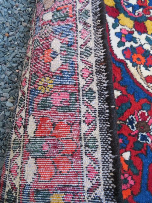ANTIQUE BAKHTIARI KURDISH VILLAGE RUG THE CHAHAR MAHAL VALLEY REGION WEST PERSIA 224CM X 160CM - ADDITIONAL PHOTO 9