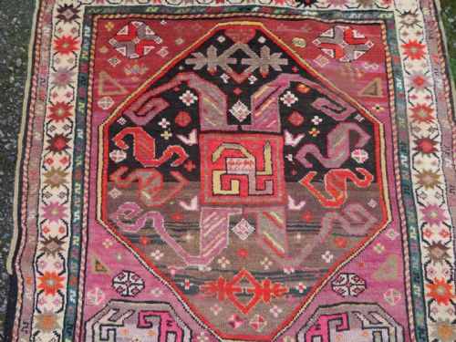 ANTIQUE CAUCASIAN KARABAGH CHONDORESK CHONDERESK RUG KELLEH CIRCA 1900 CLOUD BAND DESIGN 297CM X 125CM - ADDITIONAL PHOTO 2