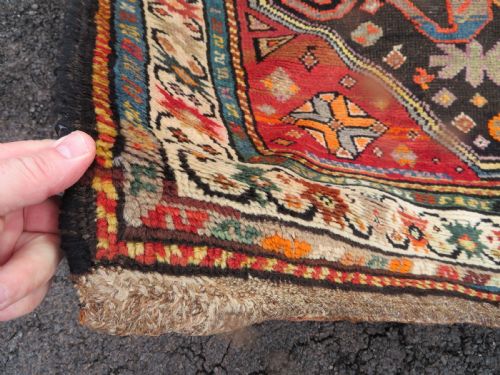 ANTIQUE CAUCASIAN KARABAGH CHONDORESK CHONDERESK RUG KELLEH CIRCA 1900 CLOUD BAND DESIGN 297CM X 125CM - ADDITIONAL PHOTO 4