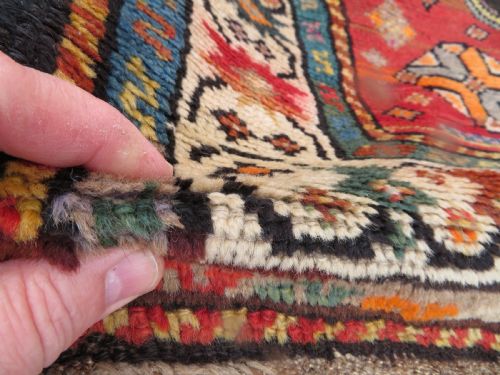 ANTIQUE CAUCASIAN KARABAGH CHONDORESK CHONDERESK RUG KELLEH CIRCA 1900 CLOUD BAND DESIGN 297CM X 125CM - ADDITIONAL PHOTO 5