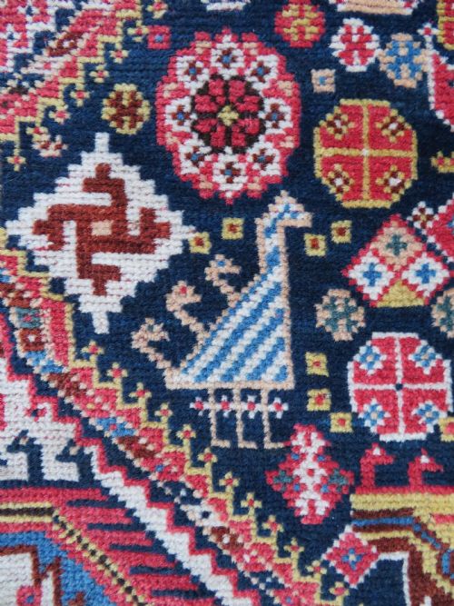 VERY FINE ANTIQUE QASHQAI KASHKULI TRIBAL RUG MID 19TH CENTURY 239CM X 130CM - ADDITIONAL PHOTO 18
