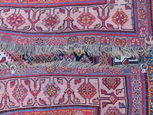 VERY FINE ANTIQUE QASHQAI KASHKULI TRIBAL RUG MID 19TH CENTURY 239CM X 130CM - ADDITIONAL PHOTO 23
