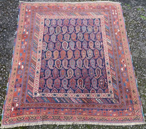 ANTIQUE AFSHAR TRIBAL RUG AFSHAR TRIBES OF KERMAN SOUTH PERSIA LATE 19TH CENTURY 146CM X 134CM - ADDITIONAL PHOTO 1