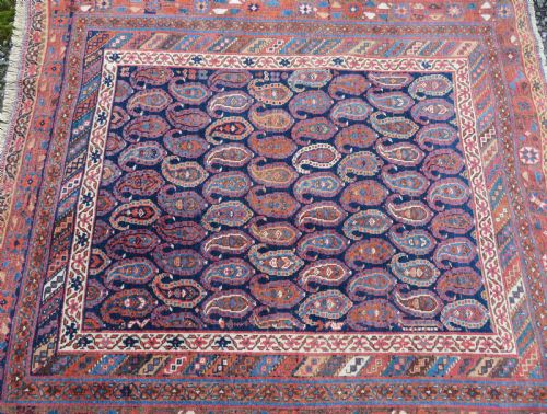 ANTIQUE AFSHAR TRIBAL RUG AFSHAR TRIBES OF KERMAN SOUTH PERSIA LATE 19TH CENTURY 146CM X 134CM - ADDITIONAL PHOTO 2